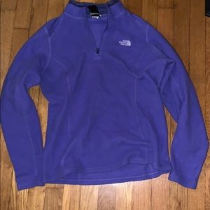 Purple North Face quarter zip